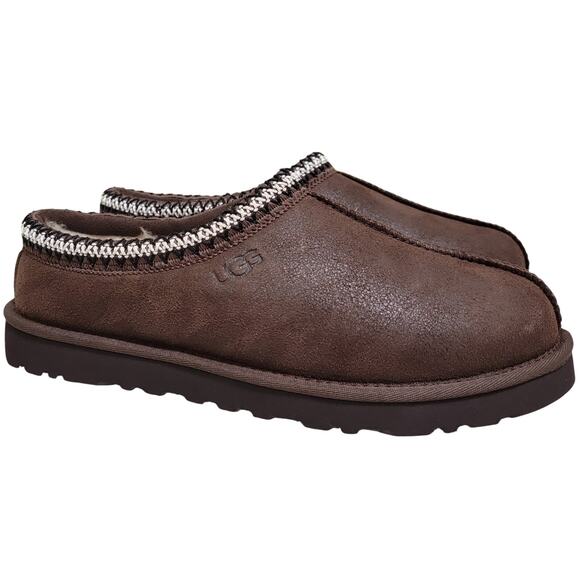 UGG Men Tasman Distressed Slip On Clog Slippers Size US 10 Burnt Cedar Brown AB5